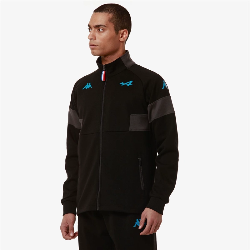 CHAQUETA KAPPA MEN SUPPORTER ADOFRE ALPINE F1 BLACK GREY - 5