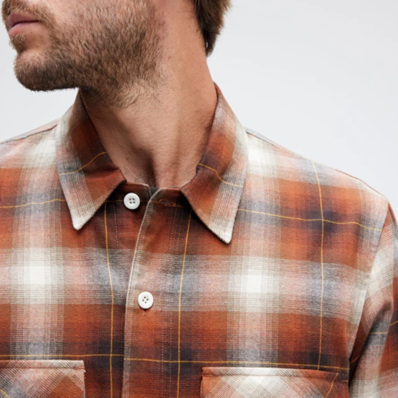 CAMISA STANCE LOWELL BUTTON UP BROWN - 5