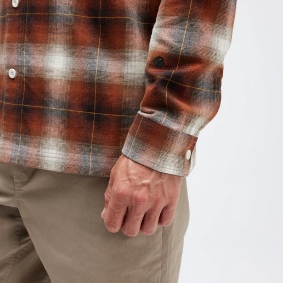 CAMISA STANCE LOWELL BUTTON UP BROWN - 7
