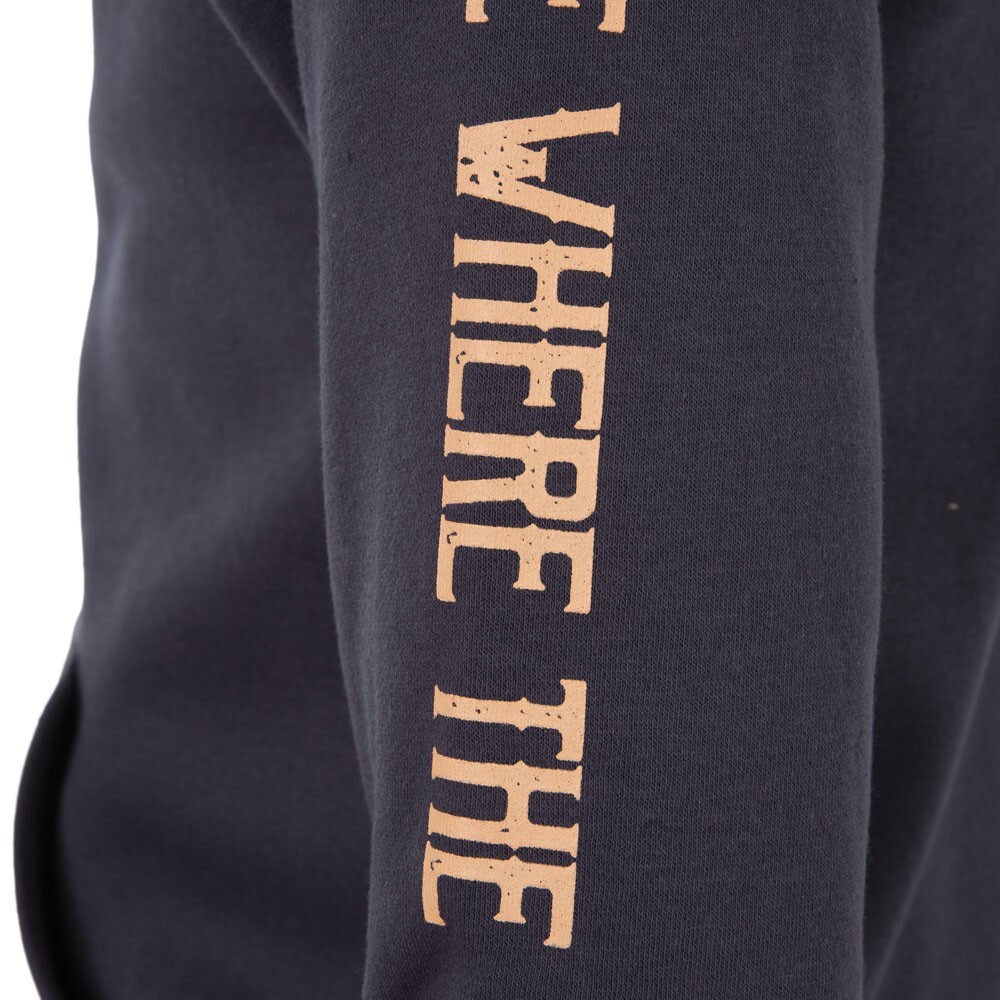 POLERON FULL ZIPPER KIDS DARK GREY ESTAMPADO - 4