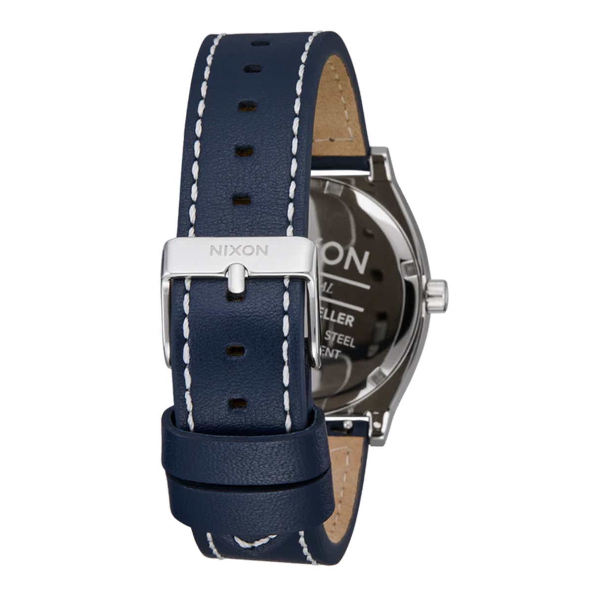 RELOJ TIME TELLER LEATHER SILVER CLOUD INDIGO - 4