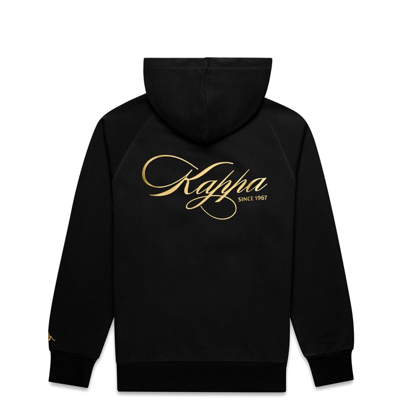 POLERON KAPPA MEN AUTHENTIC OVERSIZE NILUFER BLACK YELLOW GOLD RICK - 2