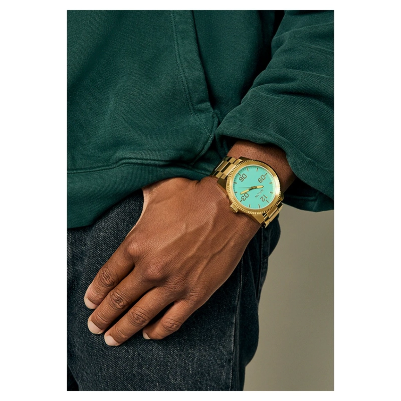 RELOJ NIXON CORPORAL GOLD TURQUOISE GOLD - 8