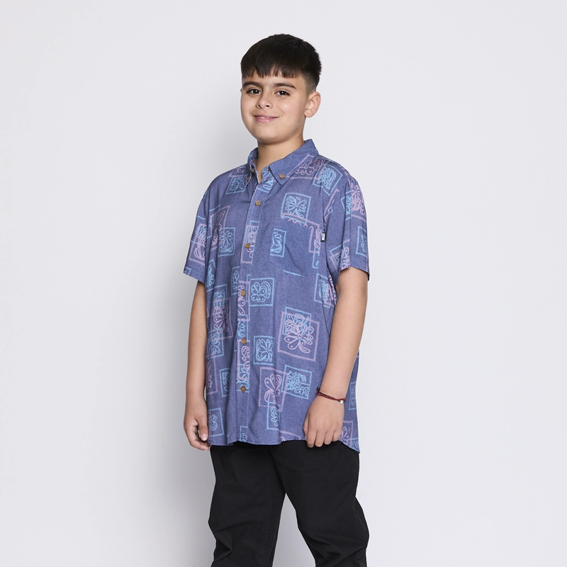 CAMISA REEF KIDS AZUL FIGURAS - 2