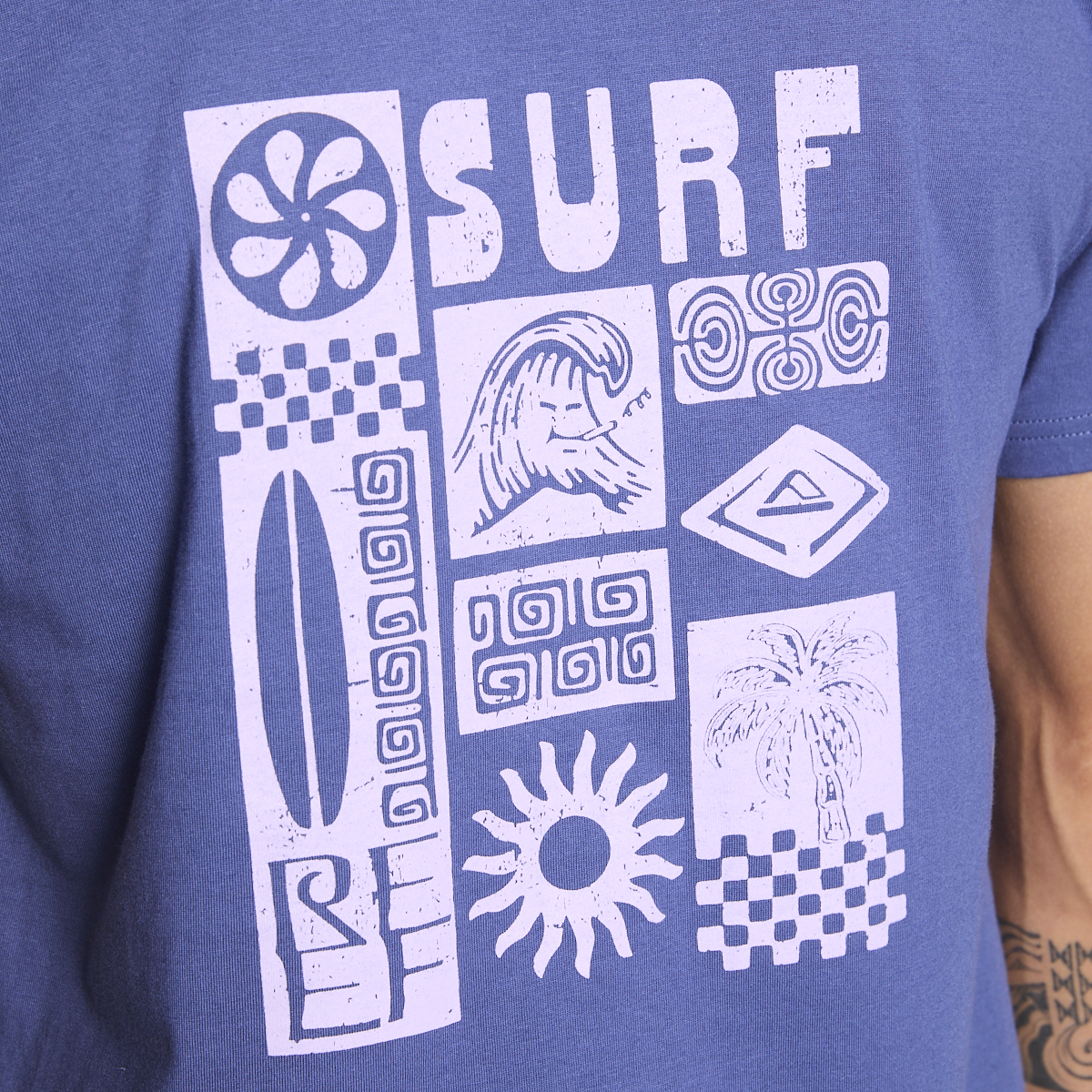 POLERA REEF MEN SURF REEF BLUE PINK - 8