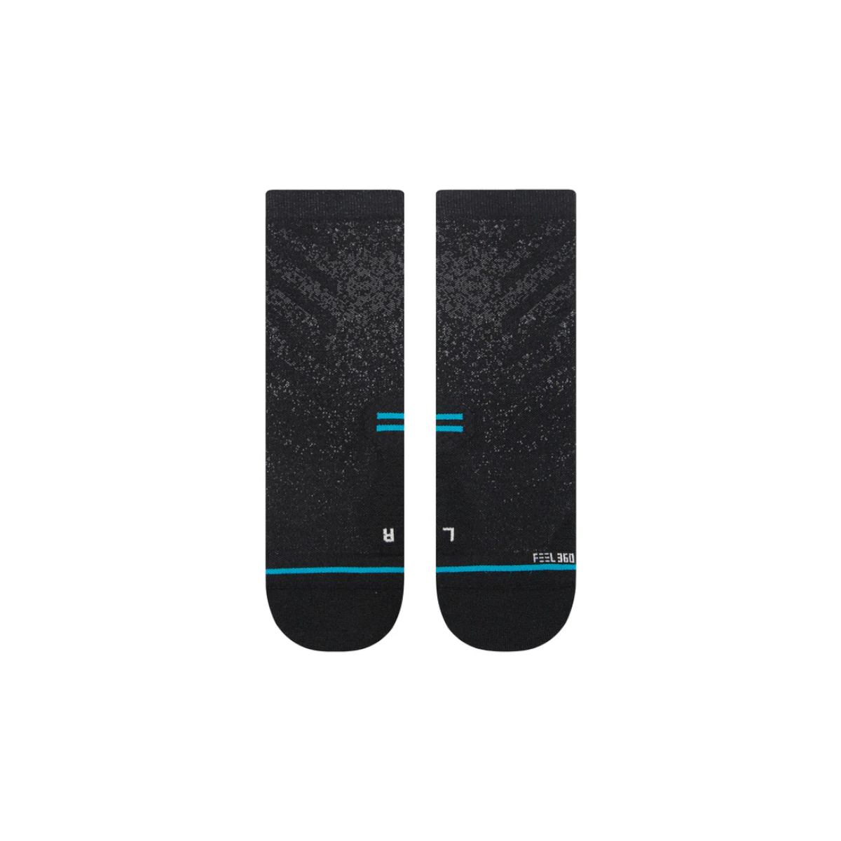 STANCE SOCK RUN LIGHT QUARTER BLACK - 2