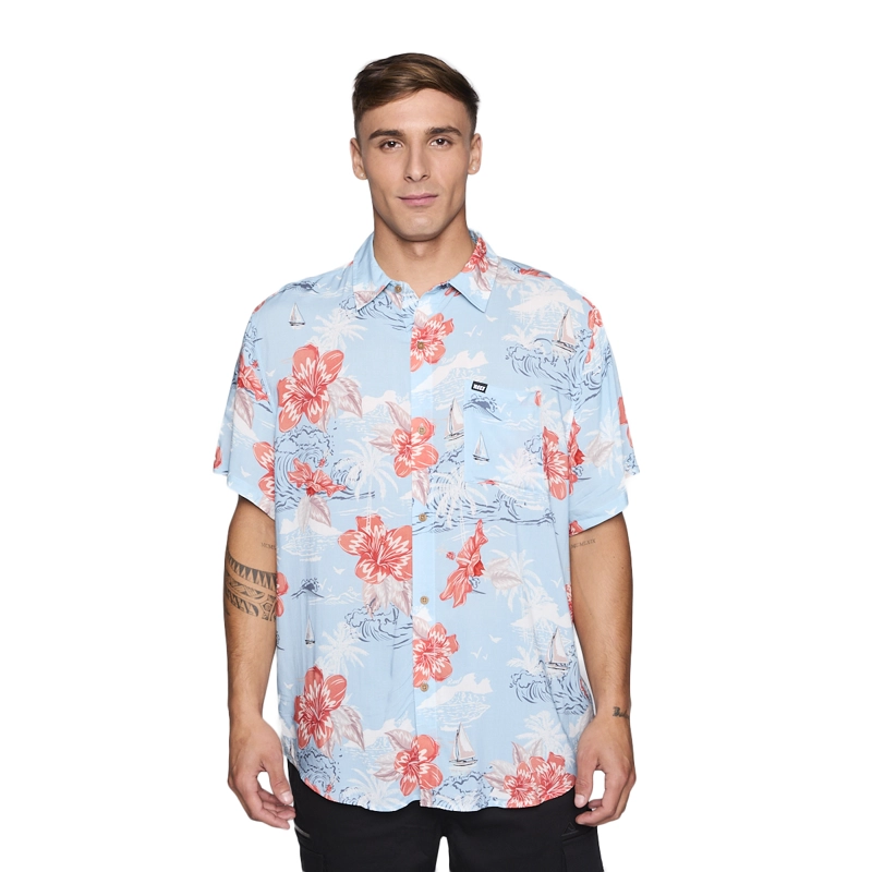 CAMISA REEF MEN FLOREADA CELESTE - 1