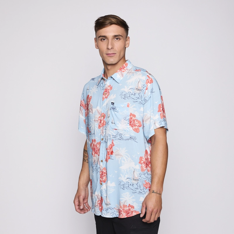 CAMISA REEF MEN FLOREADA CELESTE - 2