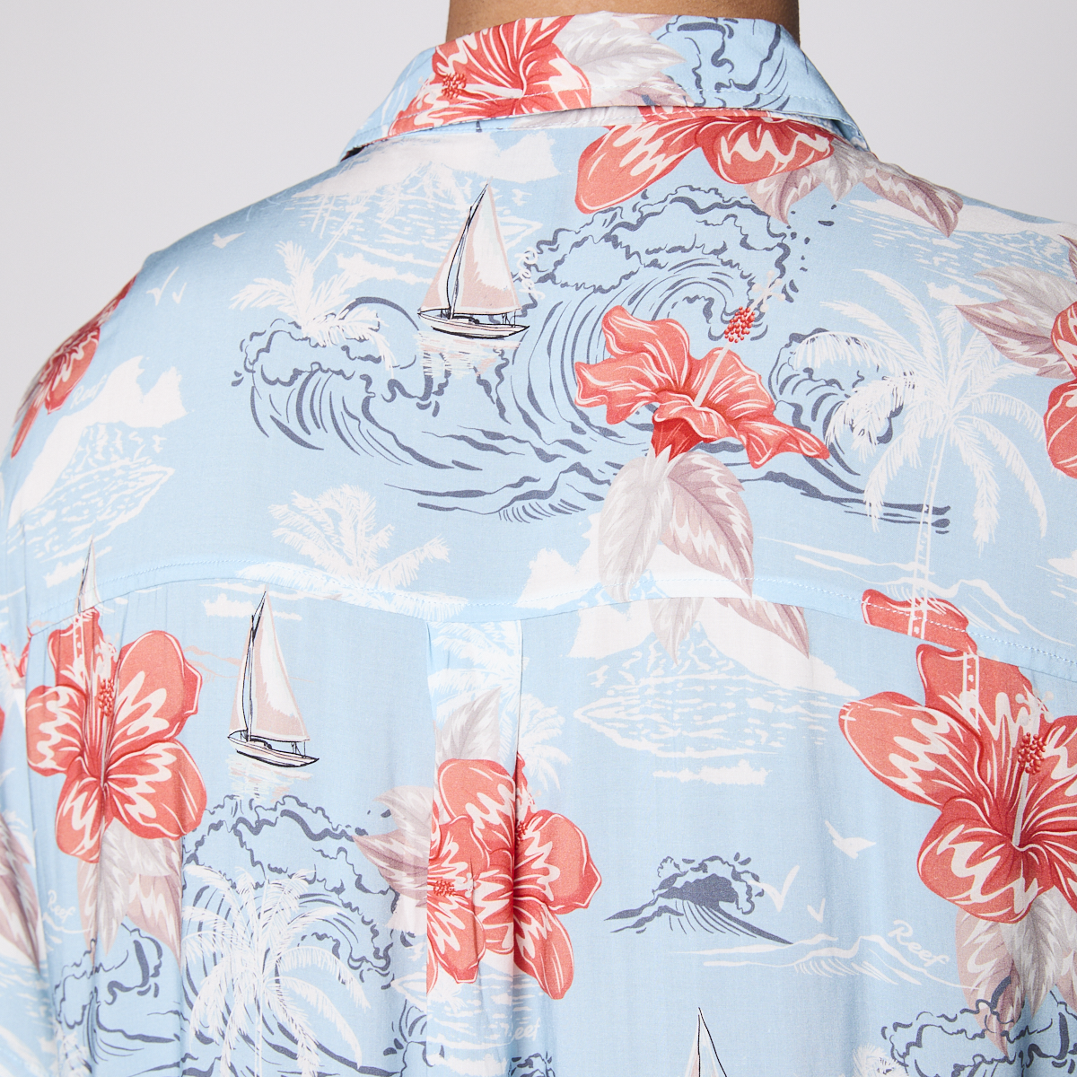 CAMISA REEF MEN FLOREADA CELESTE - 7