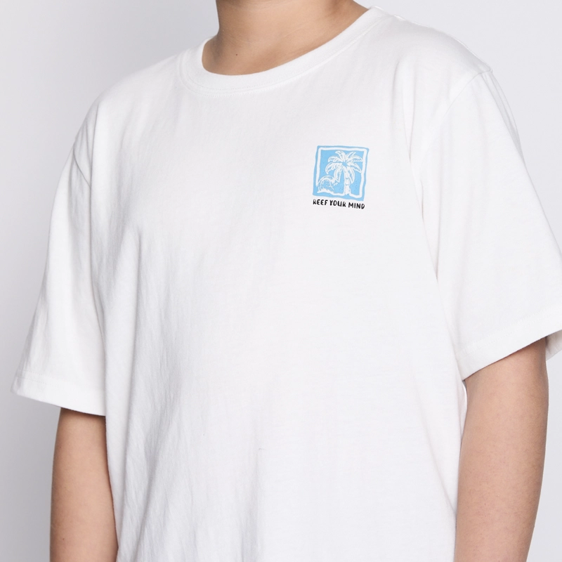 POLERA REEF KIDS TINY PRINT WHITE - 5