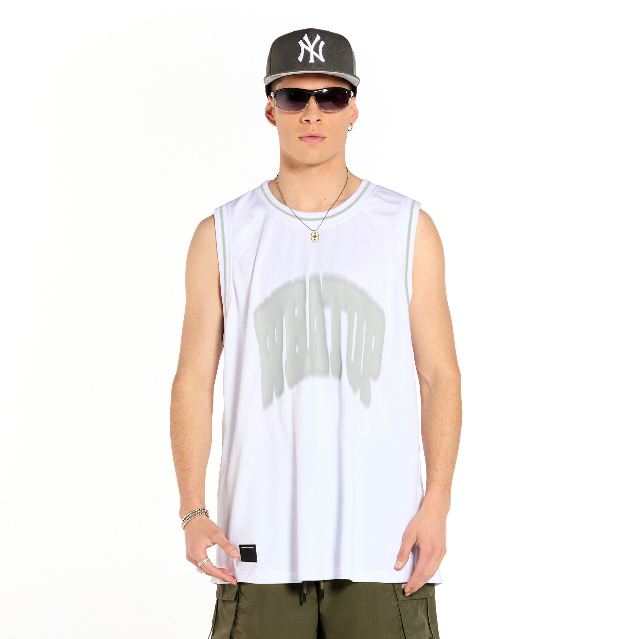 POLERA WHATUP HOMBRE SIN MANGA BLANCO - 1