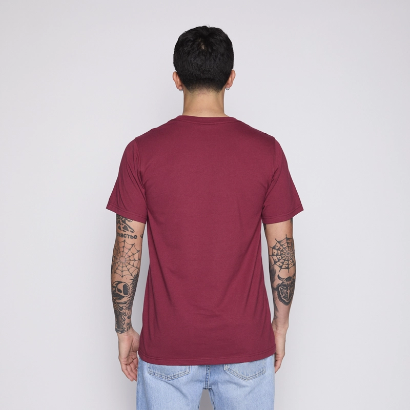 POLERA KAPPA MEN BURGUNDY TINY LOGO WHITE - 3