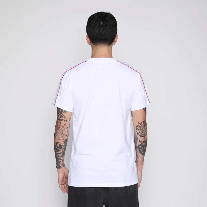 POLERA KAPPA MEN BANDA WHITE LOGO FRONT GREY - 2