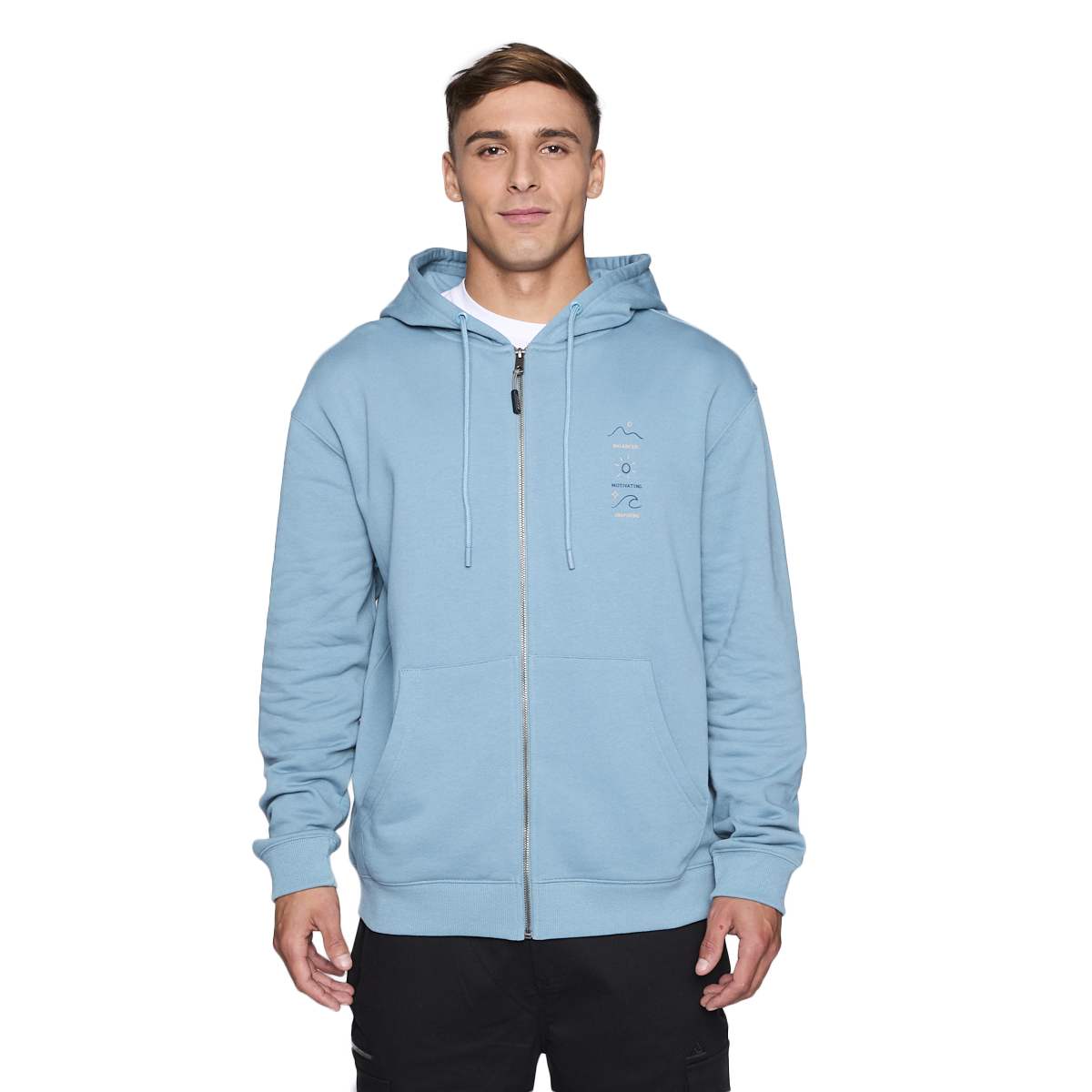POLERON REEF MEN FULL ZIPPER BLUE SURF UP - 1