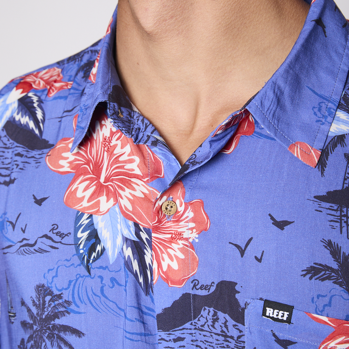 CAMISA REEF MEN FLOREADA AZUL - 6