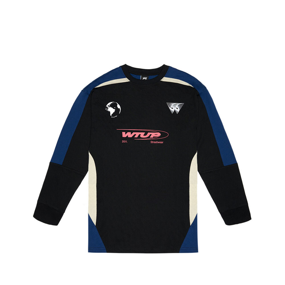 POLERA MANGA LARGA WHATUP HOMBRE BLACK BLUE - 1