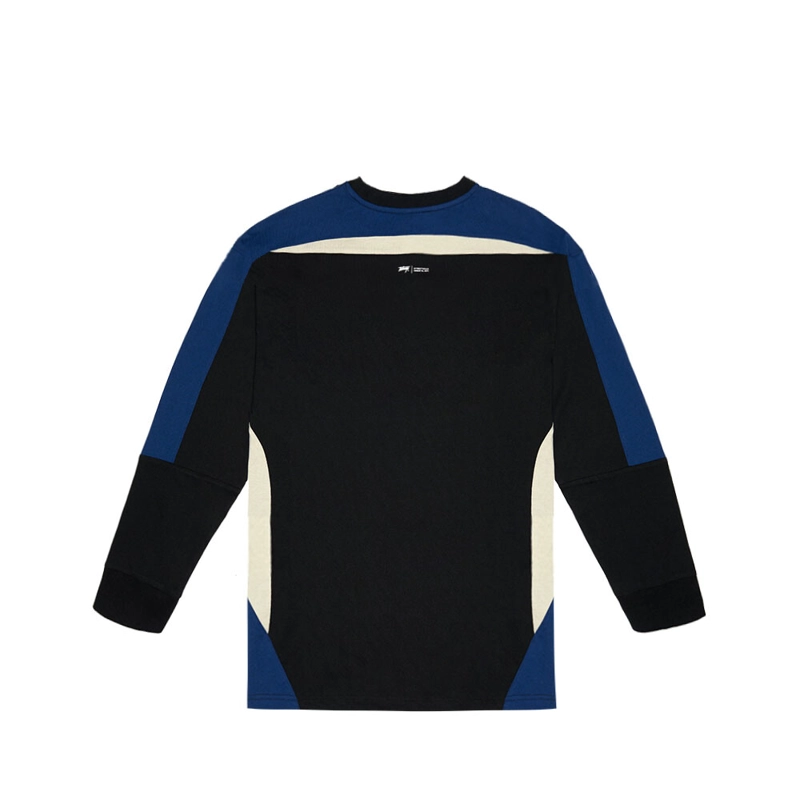 POLERA MANGA LARGA WHATUP HOMBRE BLACK BLUE - 2