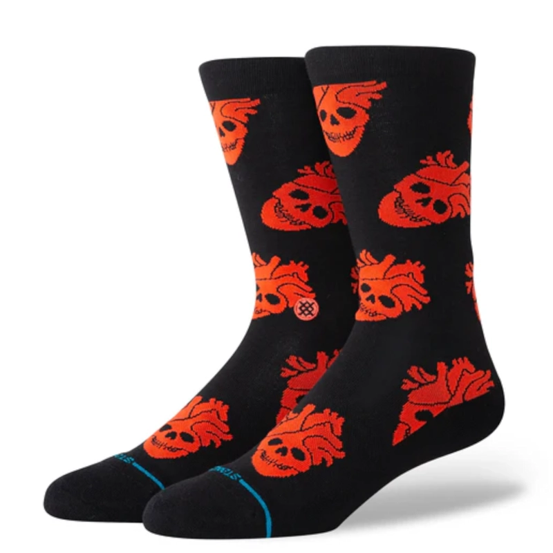 STANCE SOCK FALLIN IN SKULL CREW BLACK - 1