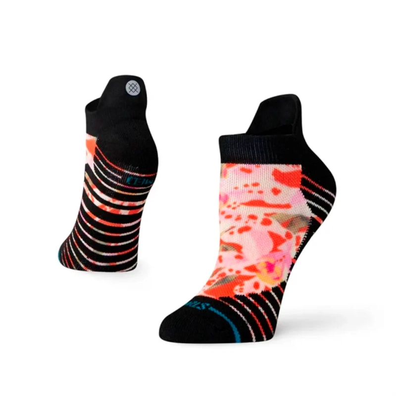 STANCE SOCK WOMEN ENCYCLIA MID TAB BLACK RED - 1