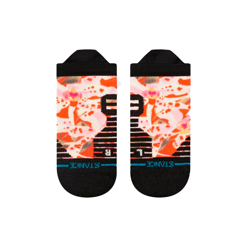 STANCE SOCK WOMEN ENCYCLIA MID TAB BLACK RED - 2