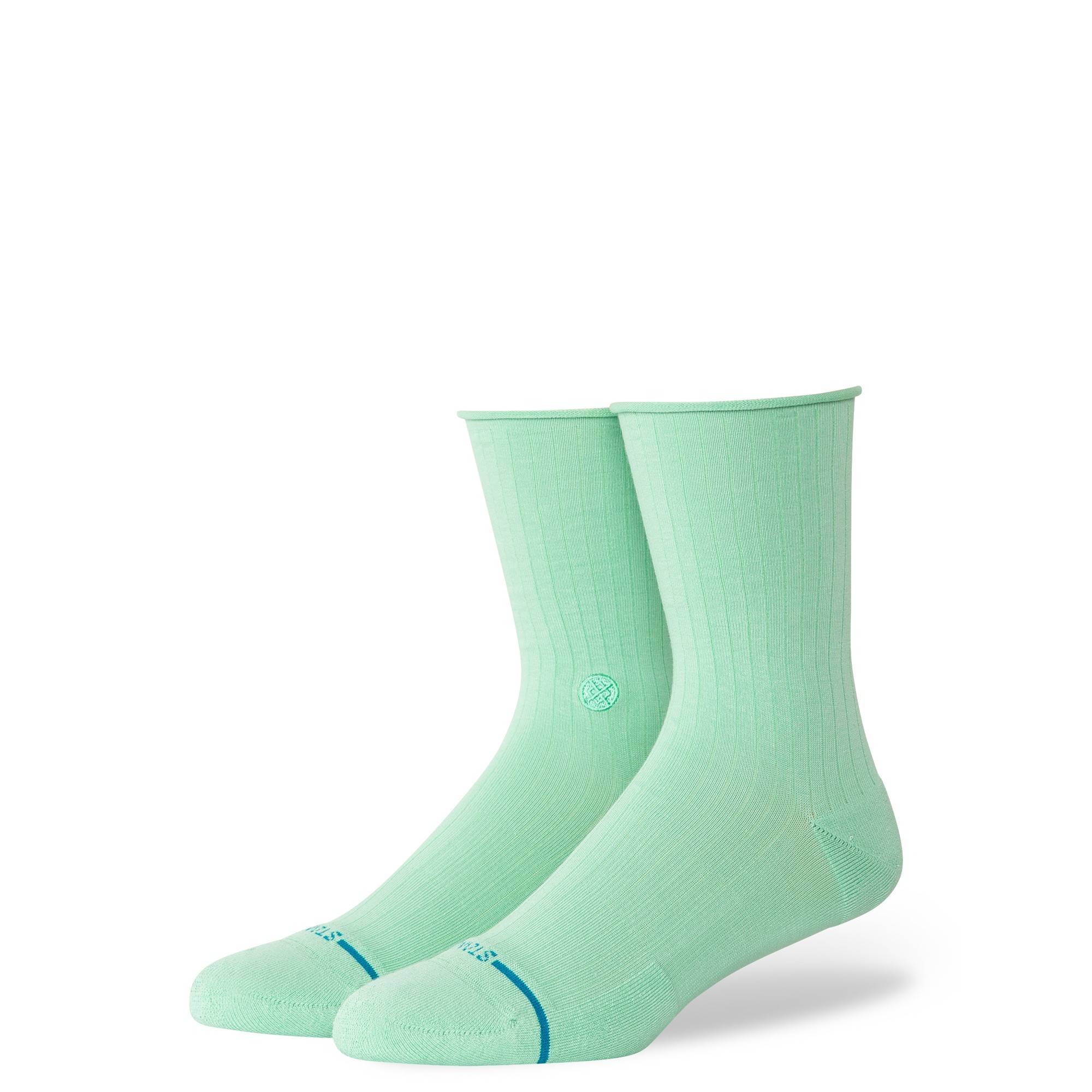 STANCE SOCK WOMEN ROLLED CUFF QUARTER JADE - 1