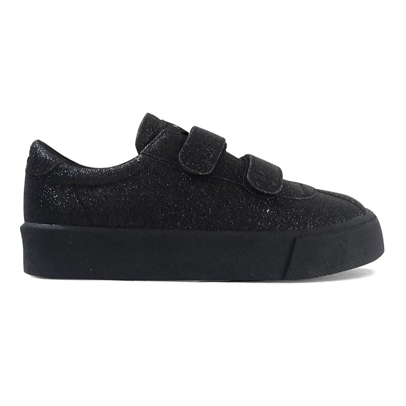 ZAPATILLA 2843 KIDS CLUB STRAPS GLITTER BLACK SUPERGA - 1