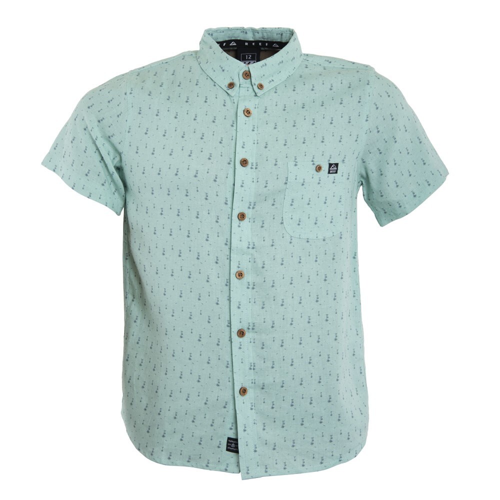 CAMISA KIDS LIGHT BLUE PALM - 1