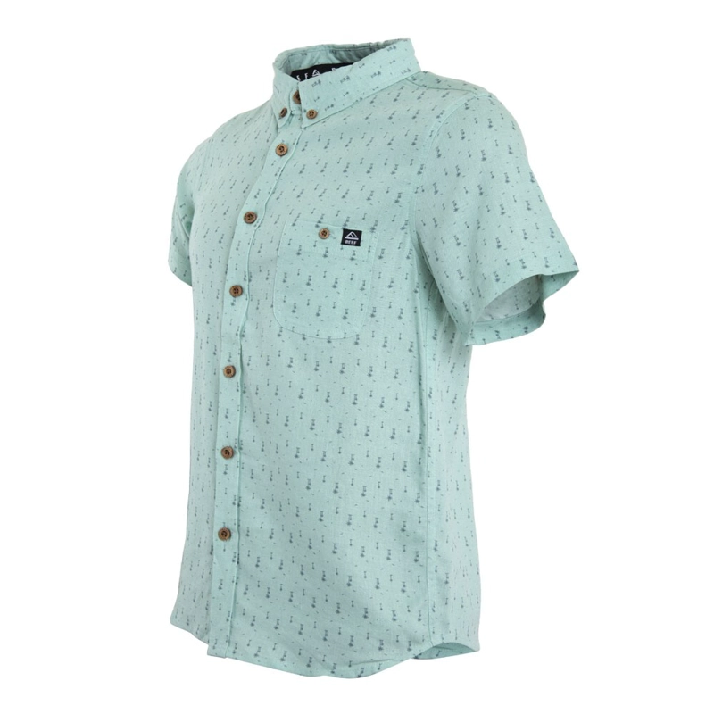CAMISA KIDS LIGHT BLUE PALM - 2