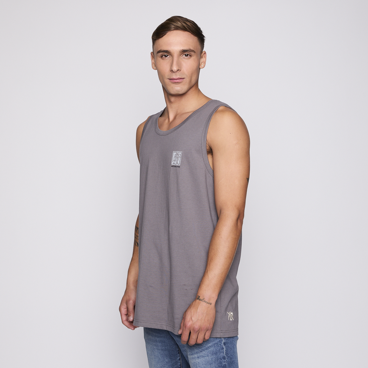 POLERA TANK REEF MEN DARK GREY - 3