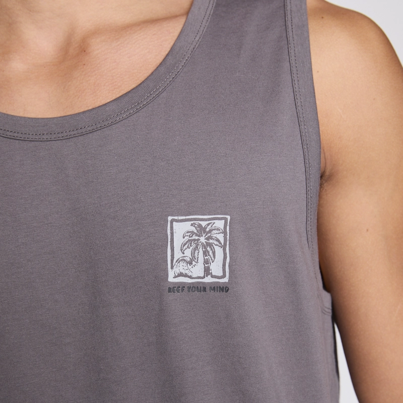POLERA TANK REEF MEN DARK GREY - 4
