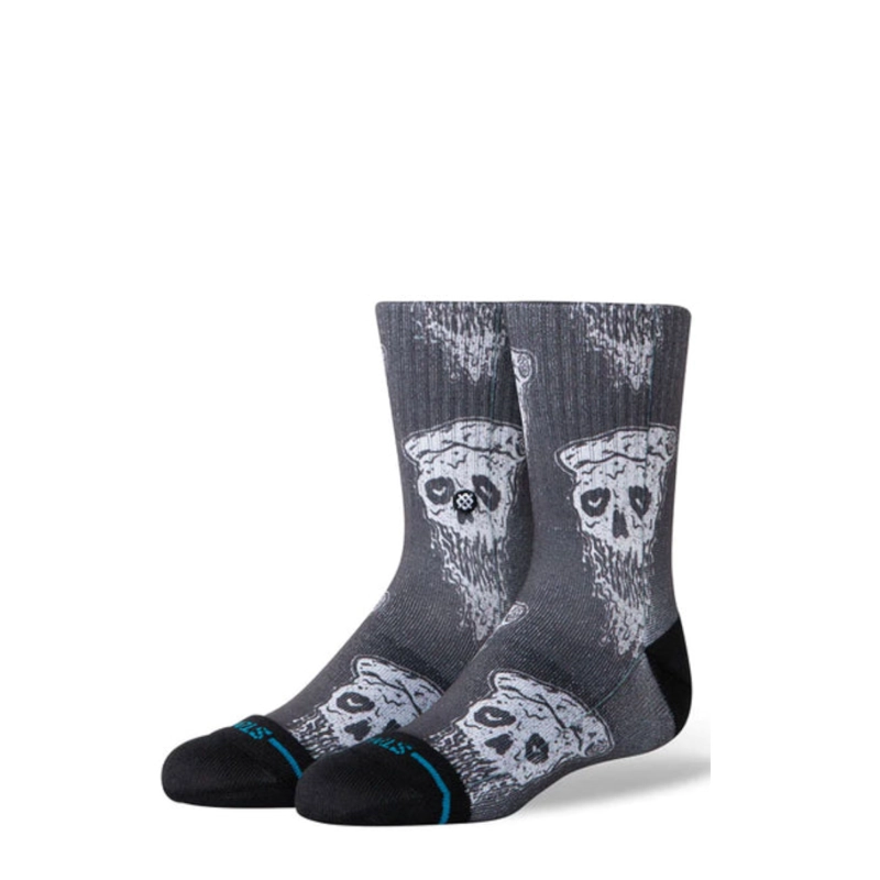 STANCE SOCK KIDS PIZZA FACE WHITE BLACK - 1