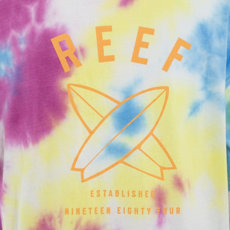 POLERA MANGA CORTA TIE DYE PURPLE YELLOW BLUE - 4