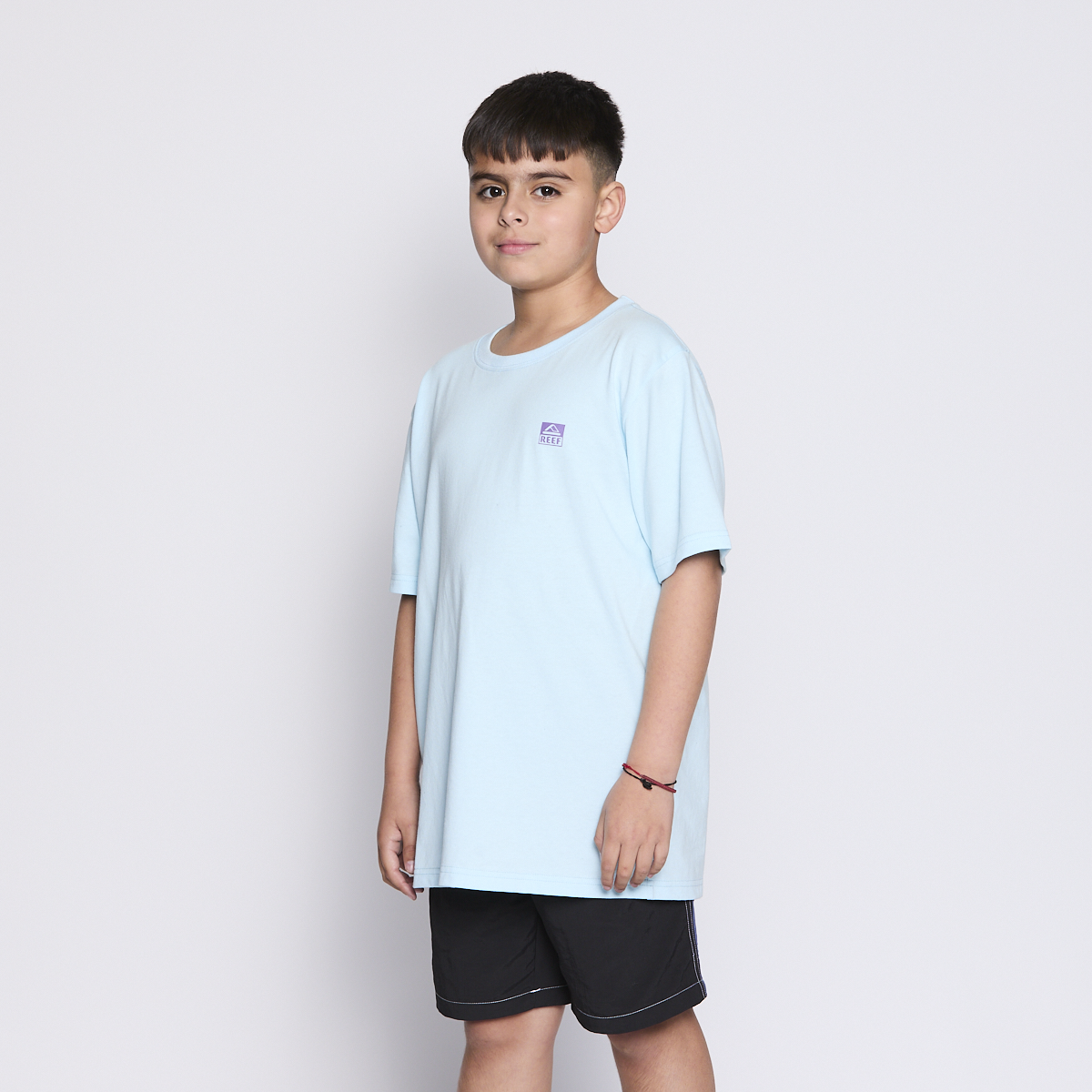 POLERA REEF KIDS LIGHT BLUE LOGO BACK - 2