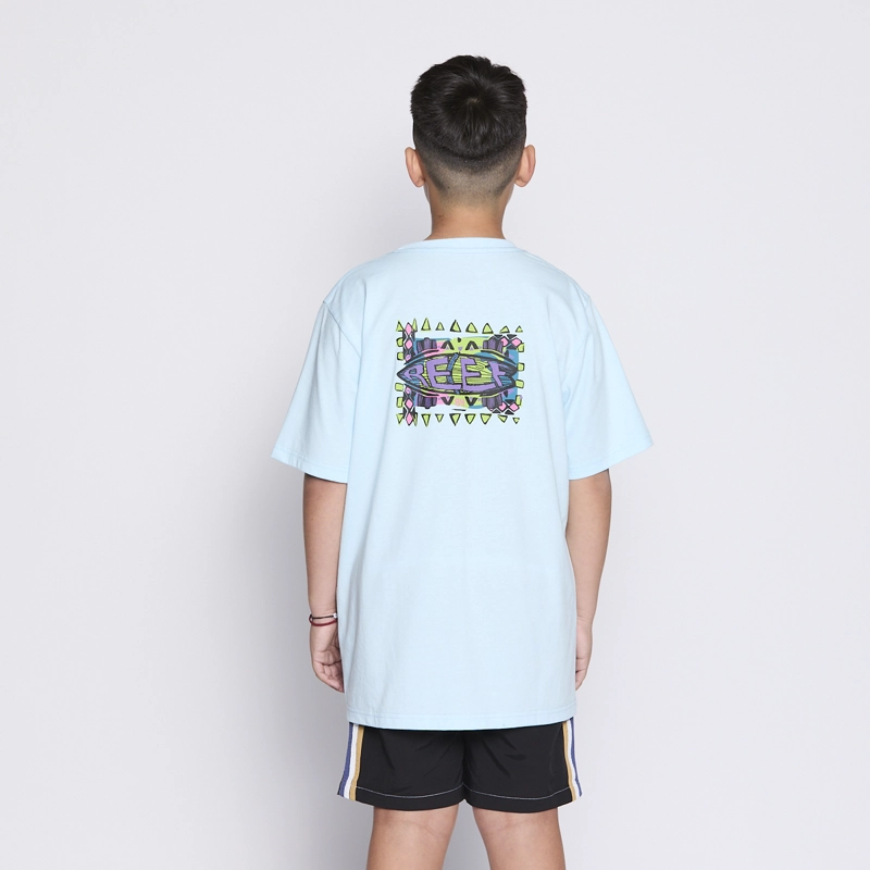 POLERA REEF KIDS LIGHT BLUE LOGO BACK - 3