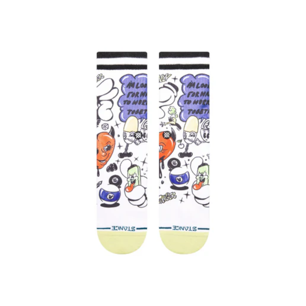 STANCE SOCK DAILY DANGER CREW WHITE - 3