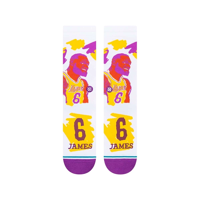 STANCE SOCK MEN PAINT LEBRON JAMES WHITE - 2