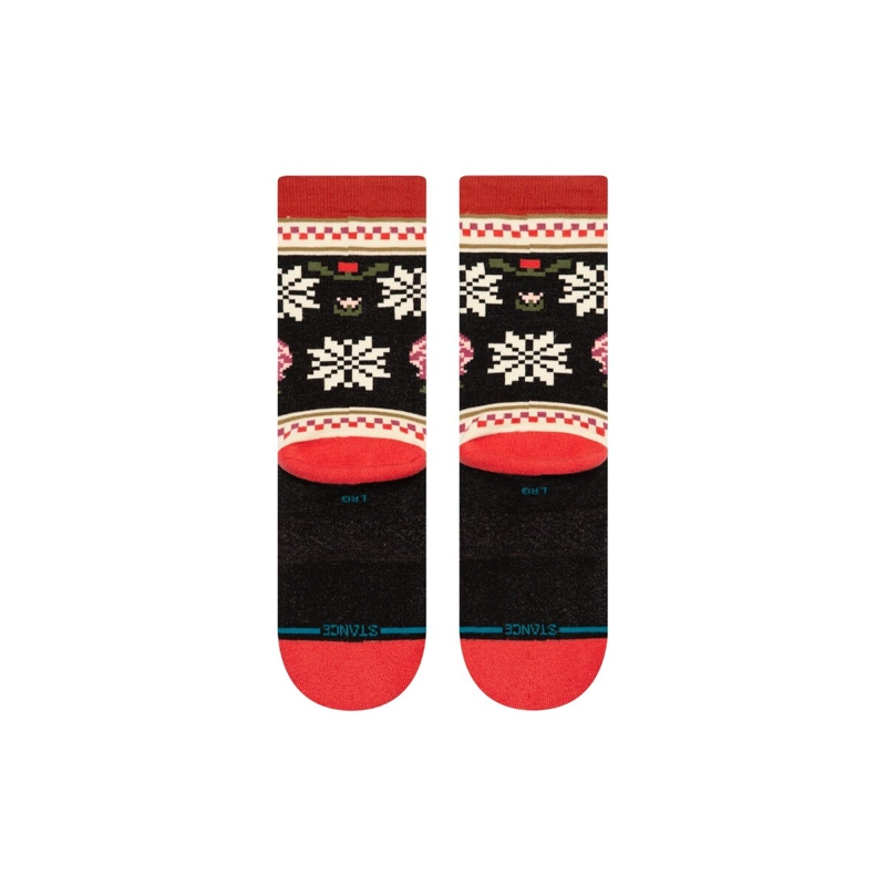 STANCE SOCK KIDS MISTLING TOES BLACK RED - 3