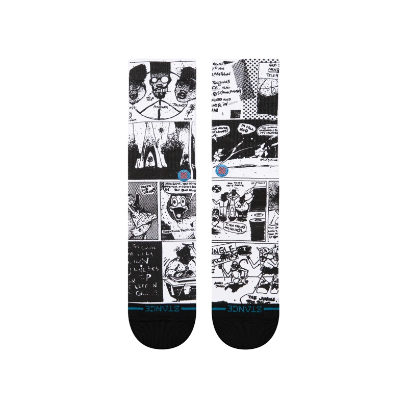 STANCE SOCK MEN THE SLEEVE CREW BLACK WHITE - 2