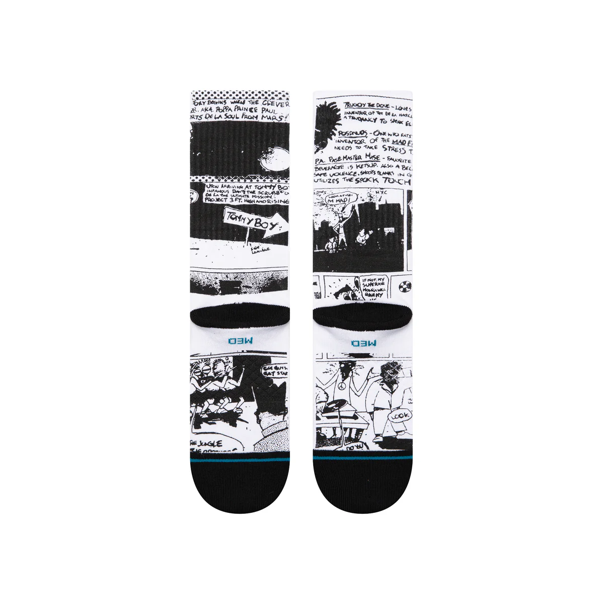 STANCE SOCK MEN THE SLEEVE CREW BLACK WHITE - 3
