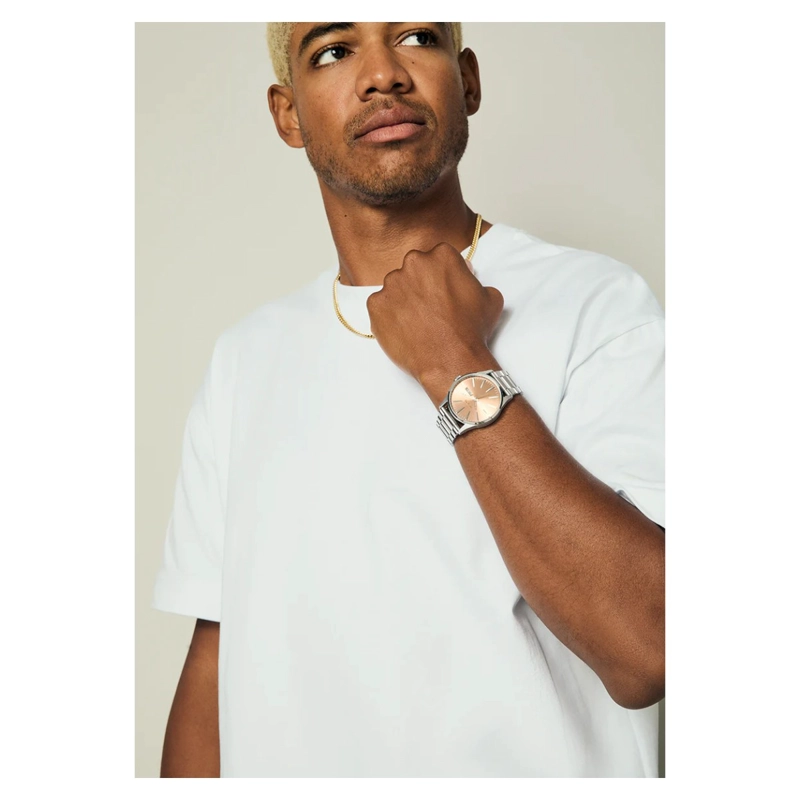RELOJ NIXON SENTRY SILVER CORAL - 6