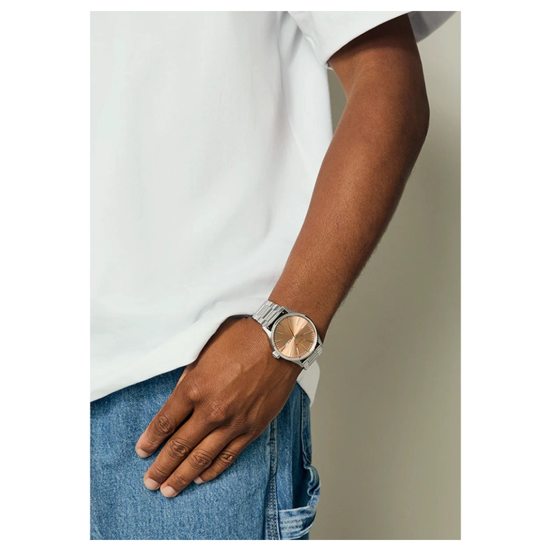 RELOJ NIXON SENTRY SILVER CORAL - 9