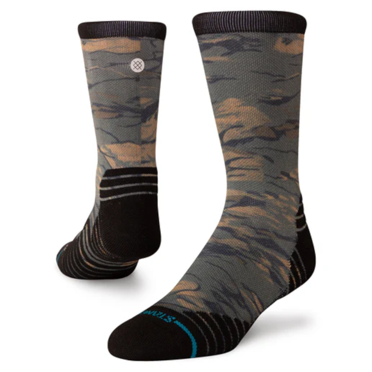 STANCE SOCK MEN ROMPIN MID CREW BROWN - 1