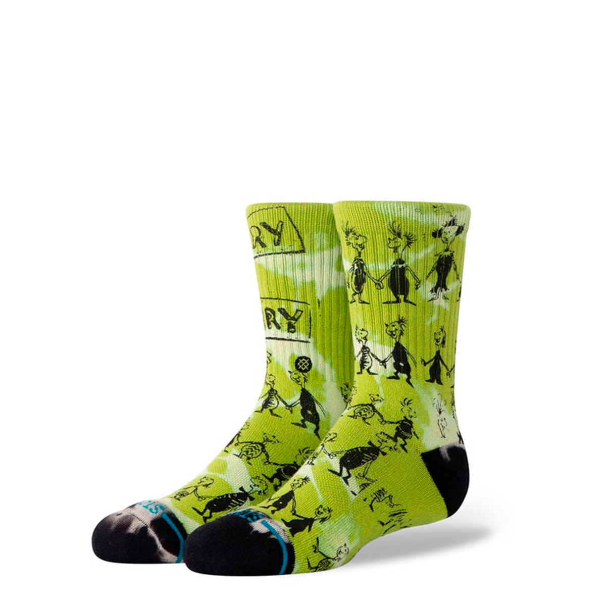 STANCE SOCK KIDS DOWN IN WHOVILLE CREW GREEN - 1