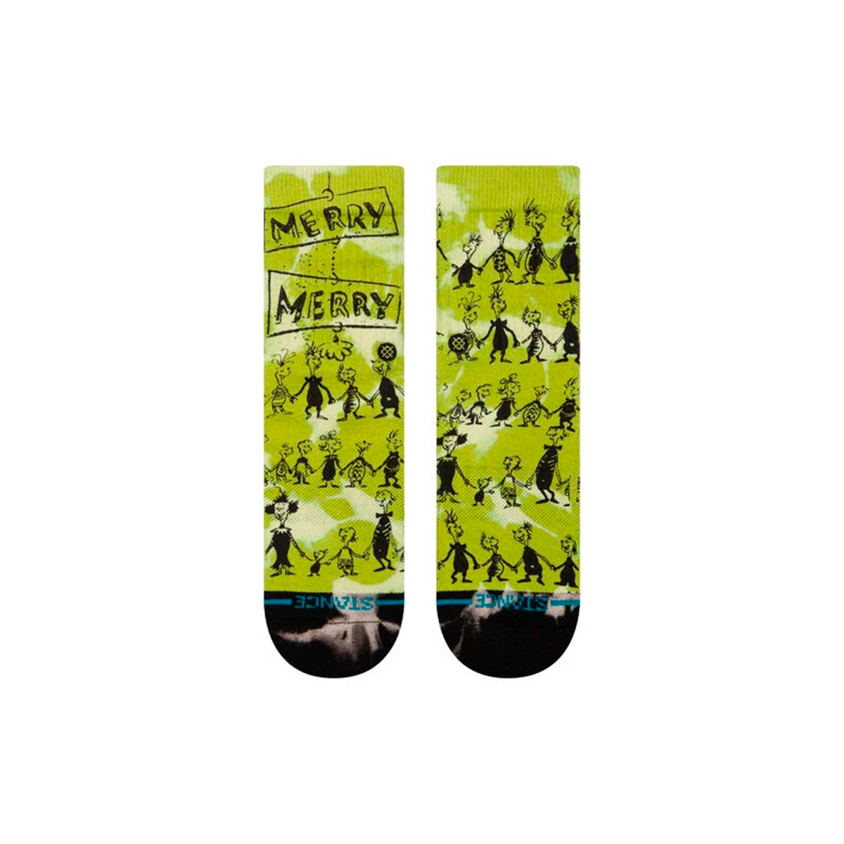 STANCE SOCK KIDS DOWN IN WHOVILLE CREW GREEN - 2