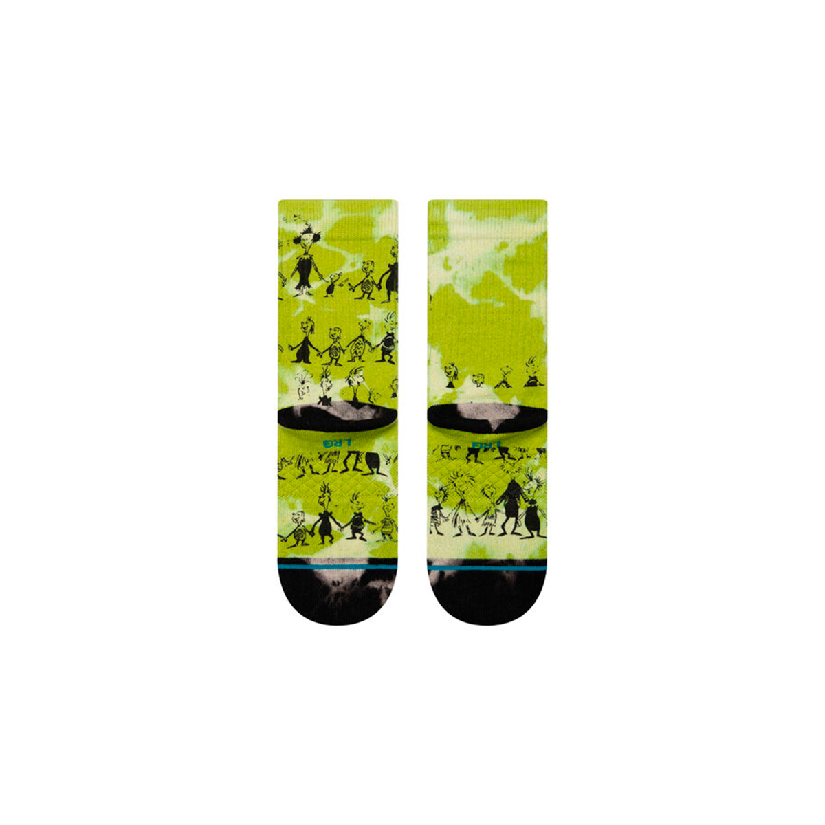 STANCE SOCK KIDS DOWN IN WHOVILLE CREW GREEN - 3