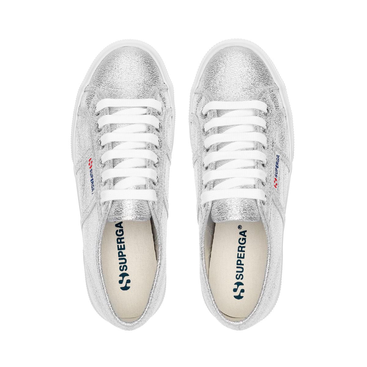 ZAPATILLA SUPERGA WOMEN 2740 PLATFORM LAME GREY SILVER - 4
