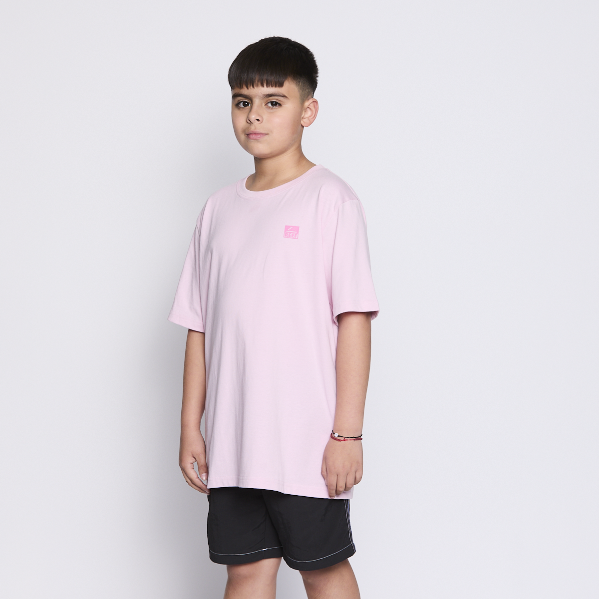 POLERA REEF KIDS PINK LOGO BACK - 2