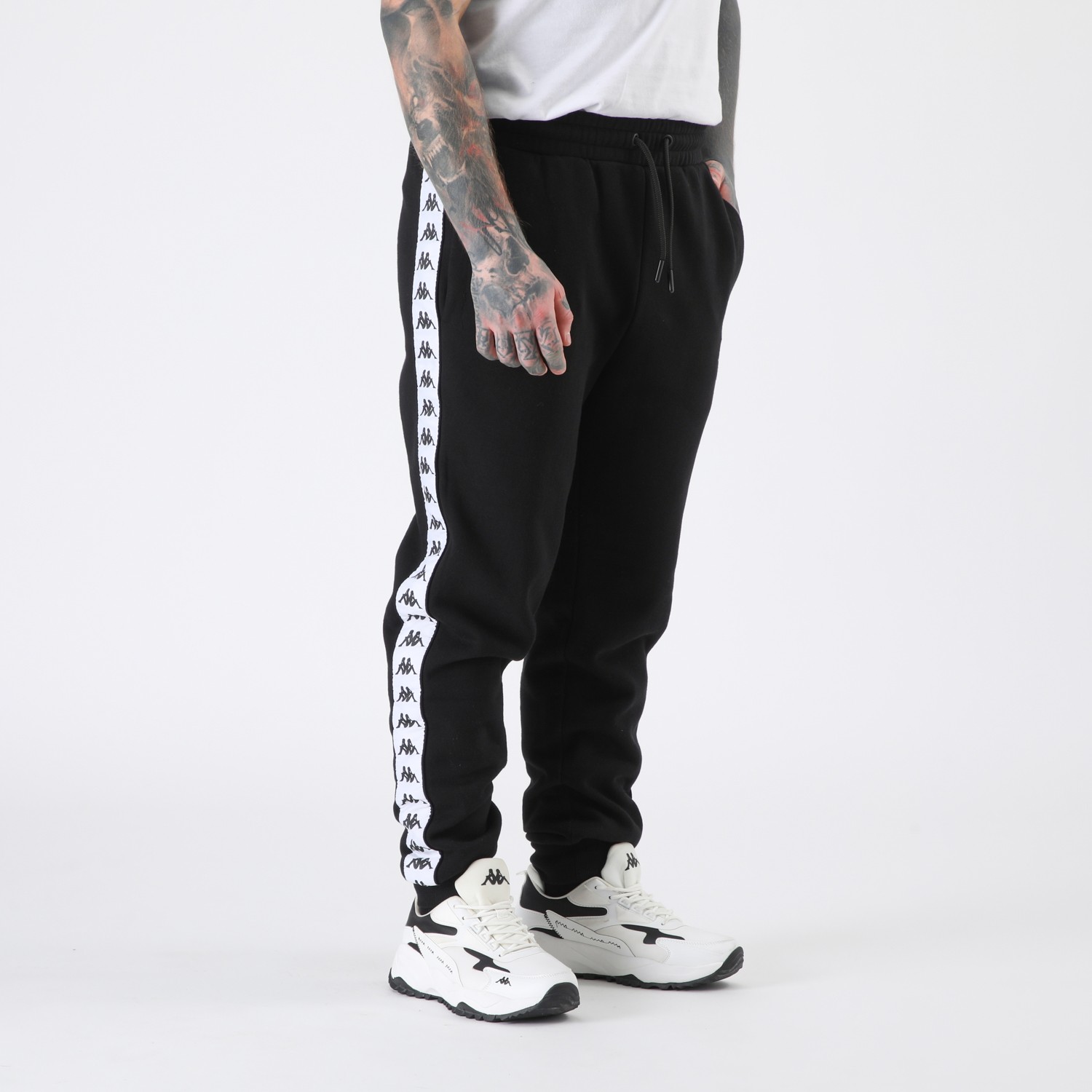BUZO KAPPA MEN BANDA BLACK WHITE - 1