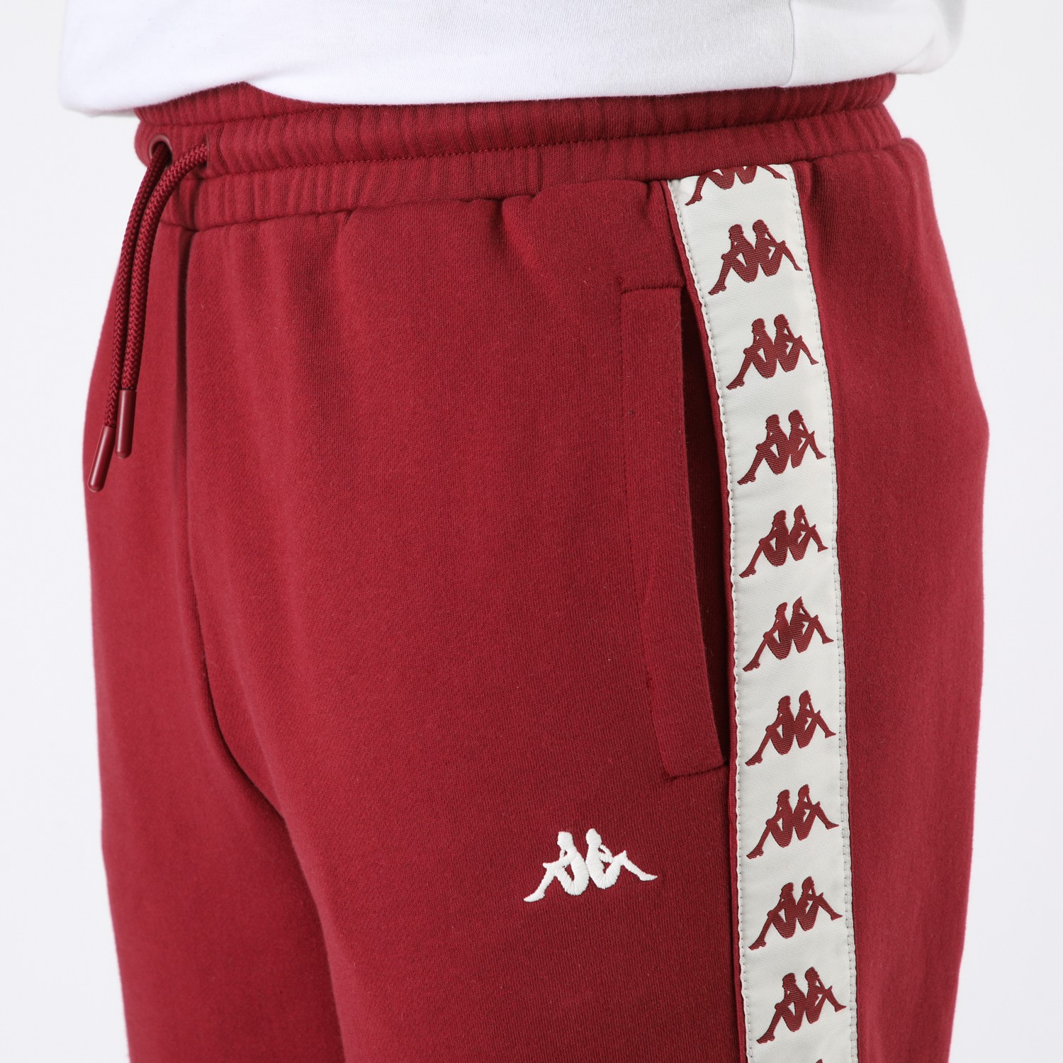 BUZO KAPPA MEN BANDA BURGUNDY WHITE - 5