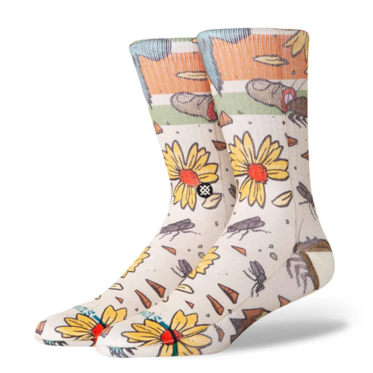 STANCE SOCK TRASHED OFF WHITE - 1